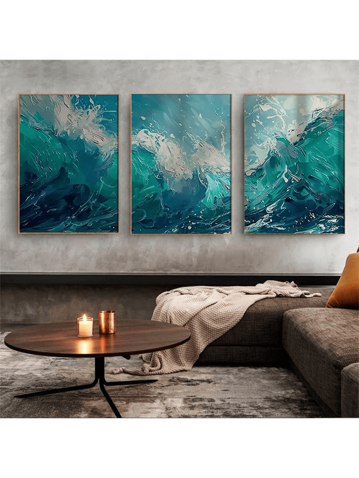 Bring a splash of whimsy and style to your walls with this 3-piece set of modern abstract wave canvas prints. Each piece captures flowing waves in vibrant hues, adding a dynamic and playful touch to any room. Perfect for turning dull spaces into lively art galleries, these prints effortlessly blend contemporary charm with energetic movement to brighten your home décor.