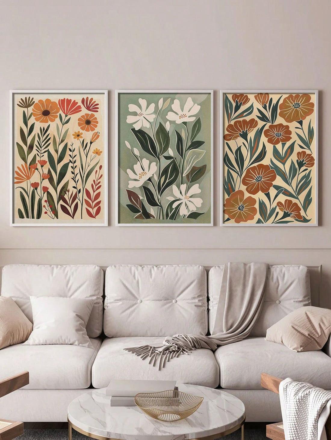 Add a touch of playful charm to your living space with this Modern Boho Floral Canvas Art Set. Featuring a 3-piece abstract design of wildflowers, this wall decor set is sure to bring a quirky and fun vibe to any room. Embrace the whimsical side of art with this unique piece!