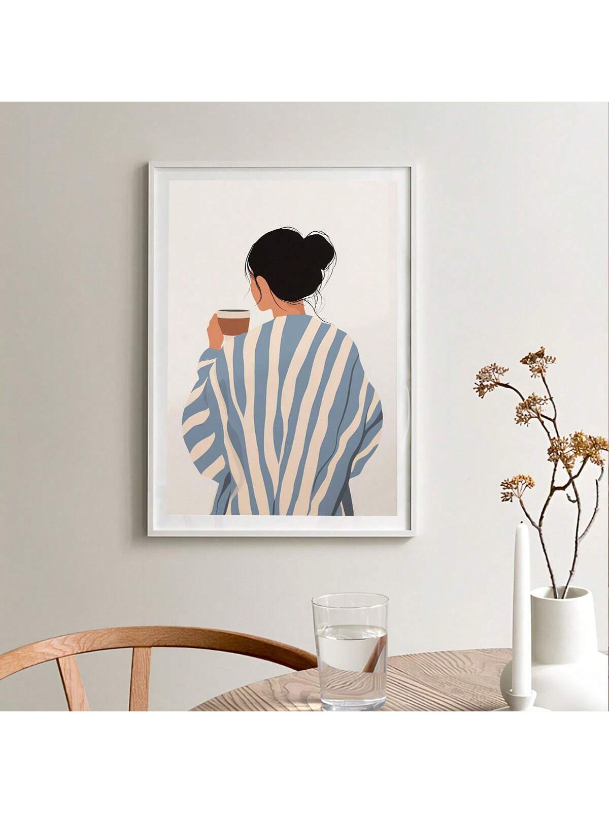 Add a splash of charm and color to your space with this Modern Canvas Stripe Wall Art. Featuring playful abstract stripes in soft, feminine hues, it’s perfect for brightening up your home or kitchen. Lightweight and easy to hang, this piece brings a fresh, artistic vibe without any hassle. Let your walls do the talking with this fun and stylish decor!