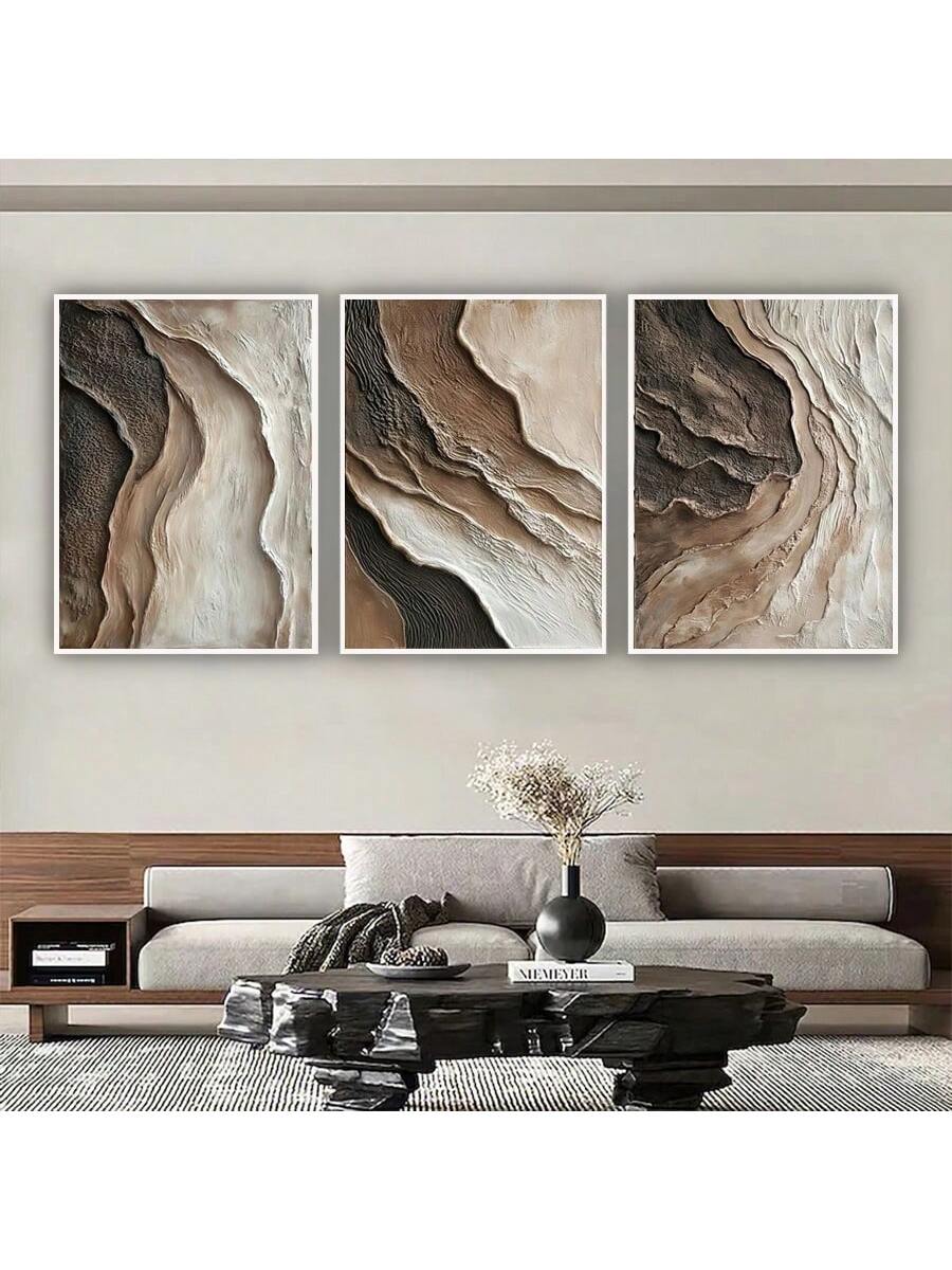 Bring a touch of modern charm to your space with this 3-piece set of dark brown geometric line art canvases. Perfect for adding style and a hint of abstract flair, these prints effortlessly brighten up your home or bathroom while sparking curiosity and conversation. Playful yet sophisticated, they make any wall come alive with clean lines and a contemporary vibe.