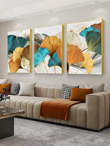 Transform your space with our playful Modern Ginkgo Biloba Canvas Art Set! This unframed 3-piece collection brings nature's whimsy to your walls with stylish botanical designs. Perfect for adding a pop of personality to any room, or as a fun gift that says "I know good art when I see it!" No frames needed—just hang and enjoy the compliments.