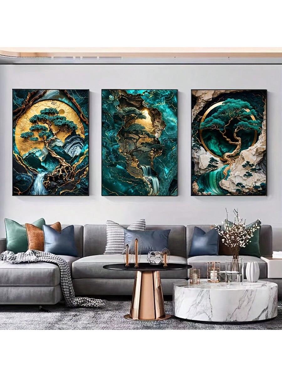 Add a splash of style with this Modern Luxury Emerald Green & Gold Abstract Tree Canvas Art. Its vibrant emerald hues and shimmering gold accents bring an elegant, nature-inspired vibe that’s perfect for brightening up your home, hotel, or classroom. This eye-catching piece transforms any space into a lively, sophisticated retreat with a playful twist.