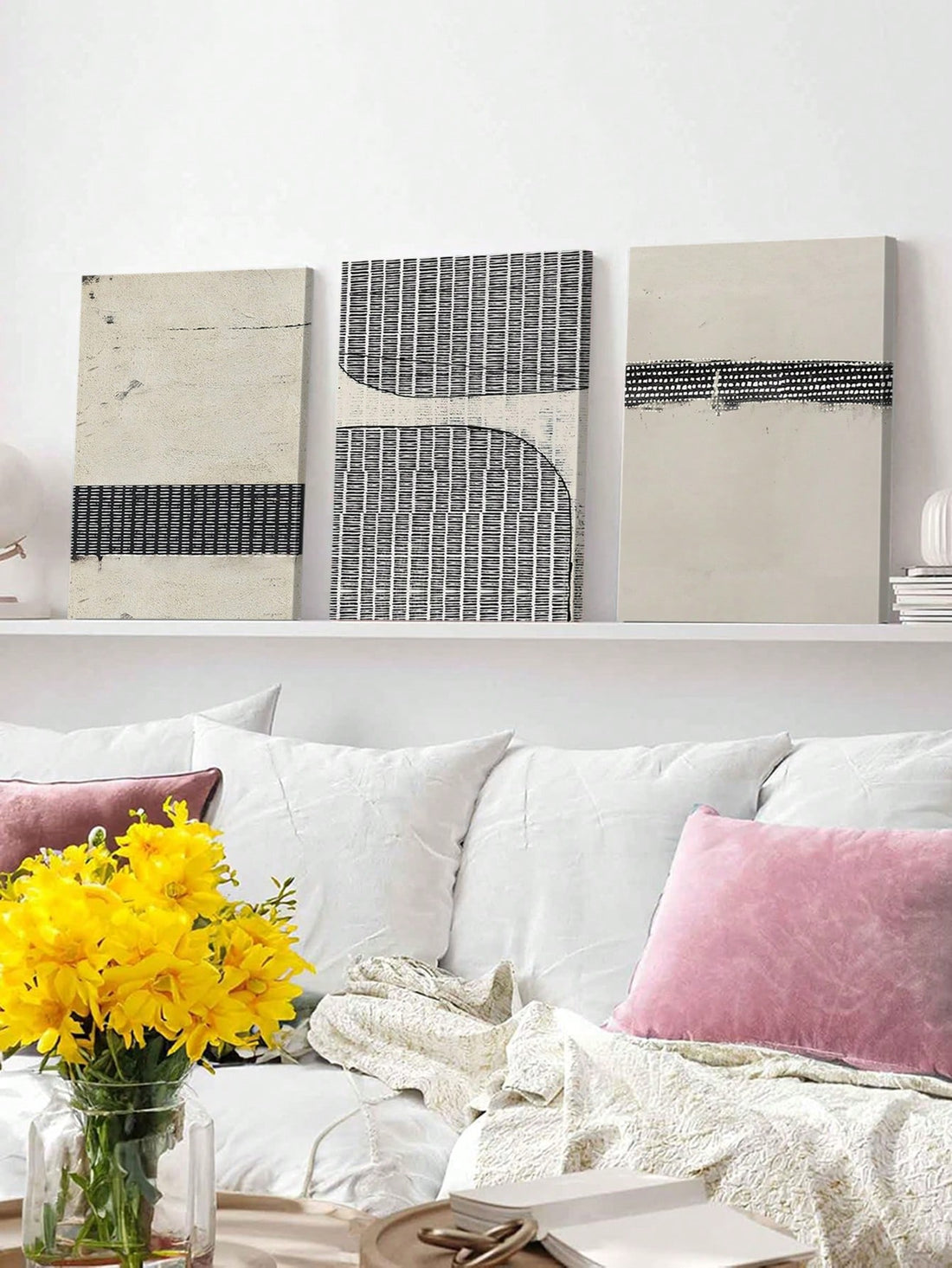 Add a touch of cozy charm with this Modern Minimalist 3-Piece Wall Art Set featuring bold black and tan plaid. Perfect for brightening up your living room, bedroom, or office, these abstract pieces bring a playful yet sophisticated vibe to any space. Mix and match or display together to create a stylish focal point that’s both trendy and inviting.
