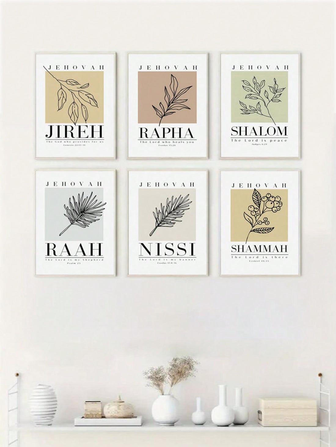 Bring a fresh faith-filled vibe to your space with this set of 6 Modern Minimalist Christian Wall Art Prints. Each print features simple, clean designs inspired by the Bible, perfect for adding a touch of inspiration without overwhelming your walls. These prints create a calm, uplifting atmosphere, making your home feel both stylish and spiritually grounded. Easy to mix, match, and marvel at!