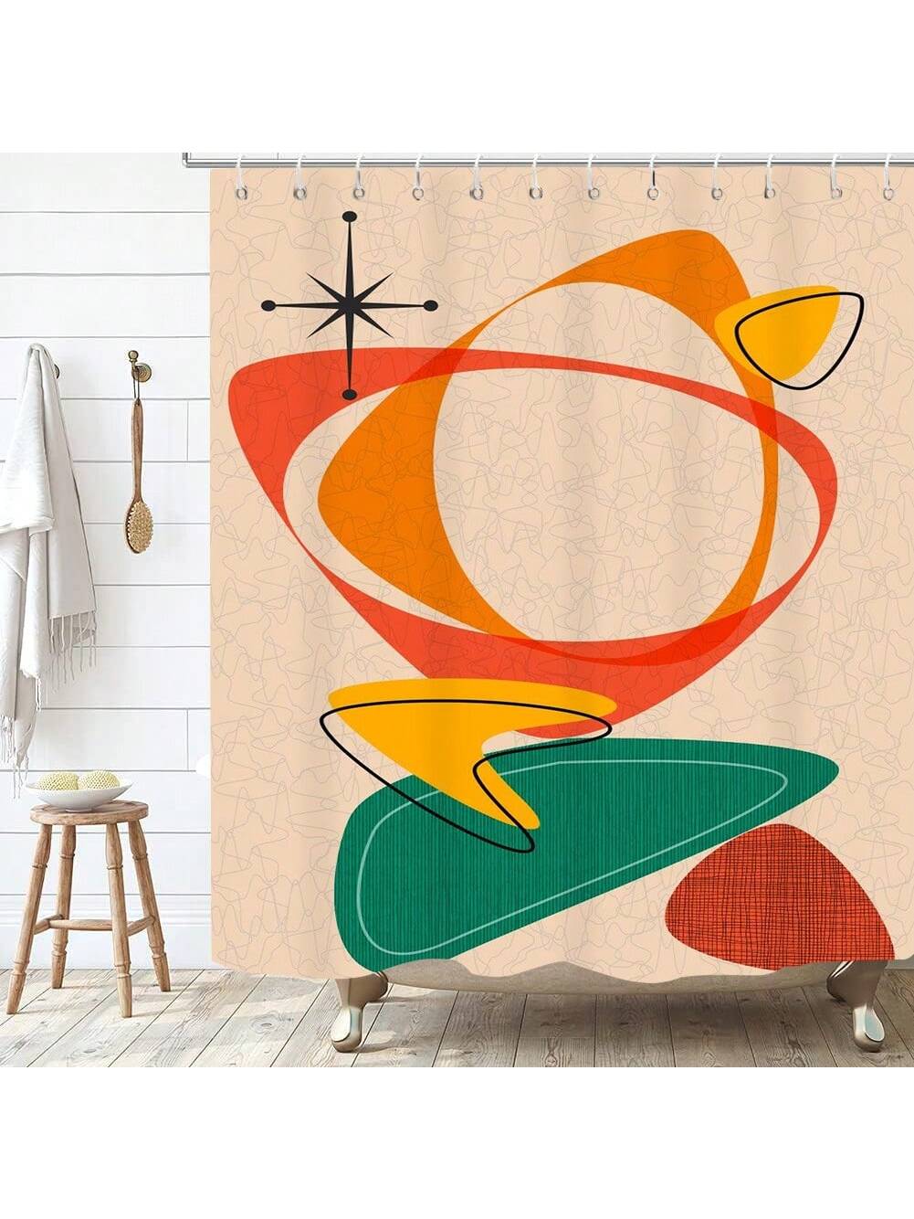 Elevate your bathroom decor with our Modern Minimalist Line Art Print Waterproof Shower Curtain Set. The stylish design adds a touch of sophistication while the waterproof material ensures easy cleaning.