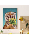 Introducing our Modern Minimalist Smiling Tiger Painting Poster, perfect for adding a touch of nature and elegance to any home. This high-quality poster features a stunning tiger painting in a modern and minimalist style, making it an ideal choice for home decoration. Bring the beauty of the wild into your living space with this unique and eye-catching poster.
