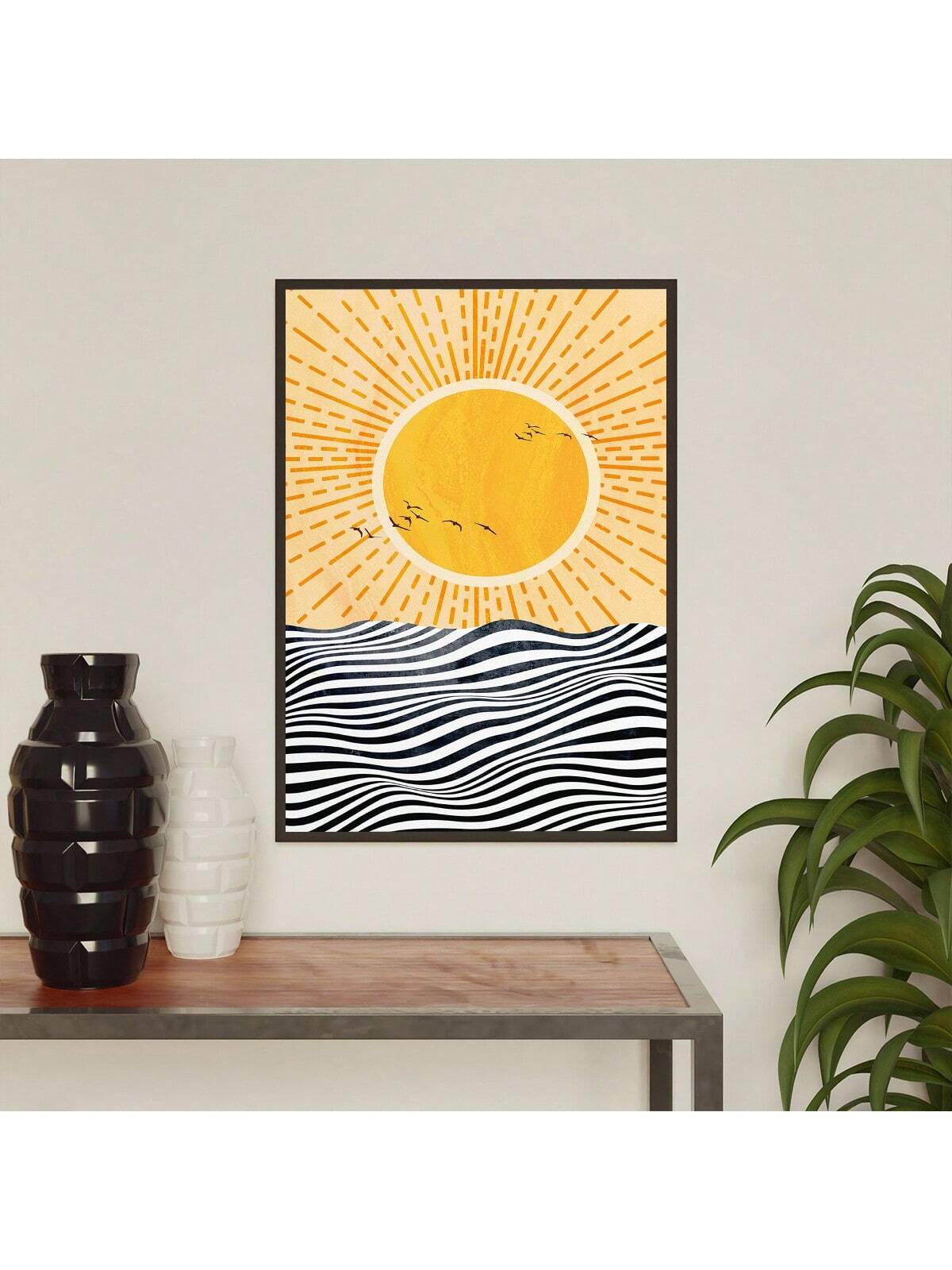 Brighten your space with the Modern Sunshine and Waves Canvas Art! This wall hanging brings a playful splash of bohemian charm, blending sunny vibes and gentle waves to create a cheerful atmosphere. Perfect for adding a touch of warmth and whimsy to any room, it’s an easy way to refresh your home decor with a fun, artistic flair.