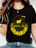 Embrace your inner momma bear with our sunflower graphic tee, the perfect casual top for Mother's Day. With a playful design and comfortable fit, this tee is sure to make any mom smile. Just like a momma bear, you'll be ready for anything in this tee!