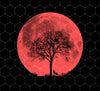 Moon And Tree, Artistic Full Moon, Red Moon, Night Moon, Png For Shirts, Png Sublimation