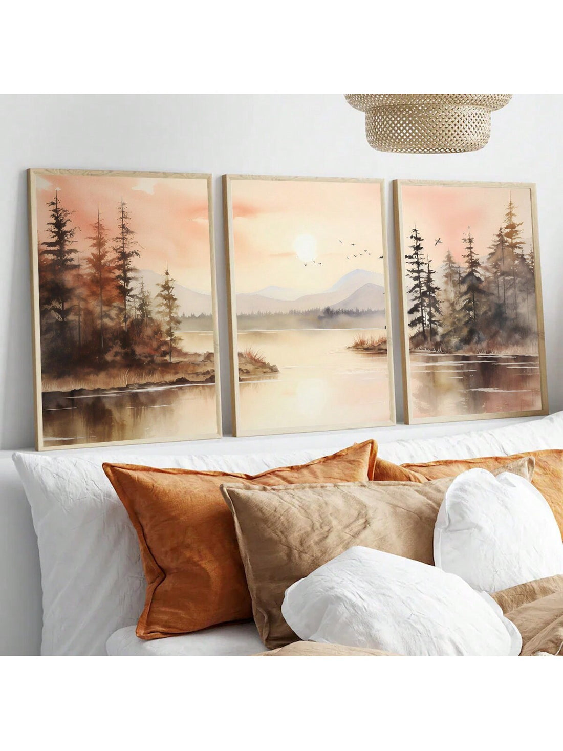 Enhance your modern home décor with our Morning Landscape Watercolor Art Set. This 3-piece set features vibrant, unframed canvas prints that will bring a touch of nature into your home. Expertly crafted with a watercolor technique, these prints will add a professional and scientific touch to any room.