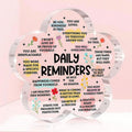 Brighten any space with this charming flower-shaped acrylic sign. Perfect for bedrooms, desks, and living areas, it delivers daily inspiration through uplifting messages. The modern design complements contemporary and classic décor alike. Ideal as a thoughtful gift for friends, family, or colleagues who need a motivational boost. Durable acrylic construction ensures long-lasting beauty and clarity. Transform your environment into a space of positivity and encouragement.