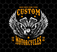 Motorcycles, Biker Chopper, Motorcyclist With Angel Wings, Png For Shi