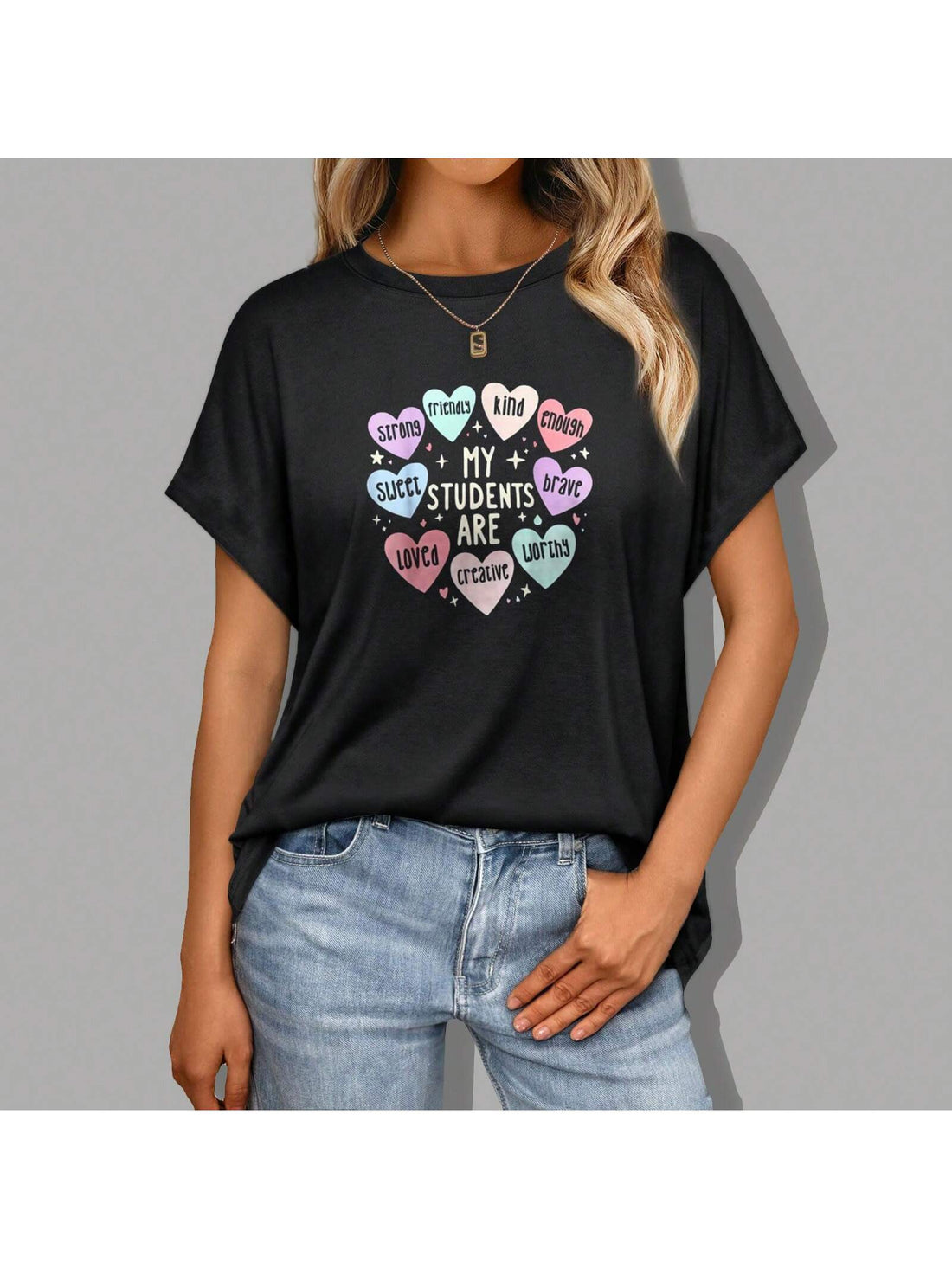 Spread love and positivity this Valentine's Day with our My Students Are Valentines Day Teacher Positive Affirmation T-Shirt! Show your students how much you care with this playful and quirky shirt. Perfect for any teacher with a good sense of humor. (Note: Not recommended for strict teachers.)