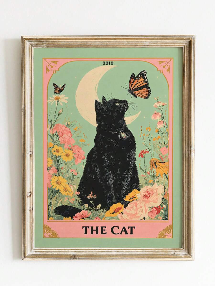Embrace the magic of the night with this enchanting black cat moon floral art print. Perfect for witch-themed spaces, gothic interiors, and feline enthusiasts, this striking poster combines mystical imagery with delicate botanical elements. The moody color palette and celestial design create an atmospheric focal point that transforms any room into a sanctuary of witchy charm. 