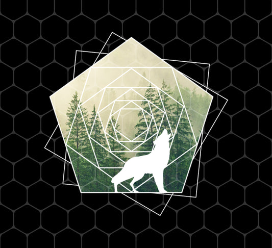 Nature Geometry Shapes, Wolf Jungle, Wild Forest, Wolf, Png For Shirts, Png Sublimation