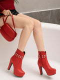 Introducing our latest fashion-forward addition: Korean-style high-heeled ankle boots for the autumn/winter season. Elevate your style and step confidently with these statement-making boots. Perfect for any occasion, these boots combine fashion and functionality for the ultimate trendy look.
