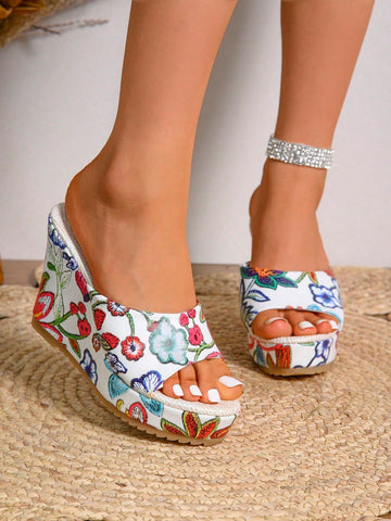 Step into summer with confidence and style with our New Summer Plus Size Anti-Slip Waterproof Platform Printed High-Heeled Wedge Sandals. Stay comfortable and fashionable with the anti-slip sole and elevated platform, while the waterproof design ensures durability. 