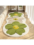 Bring Nordic elegance into your home with this plush area mat, featuring a delicate floral design in soothing mint green. Crafted from soft polyester, it adds warmth and comfort underfoot while complementing any room's décor. The non-slip backing keeps the mat securely in place on hardwood, tile, or carpet, making it perfect for living rooms, bedrooms, or entryways. Easy to clean and maintain, this washable rug resists stains and wear, ensuring lasting beauty and functionality. 