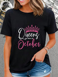 Celebrate like a queen with the October Queens t-shirt! Bold and beautiful, this graphic tee is perfect for birthday celebrations. Wear it with pride and let everyone know who the real royalty is.