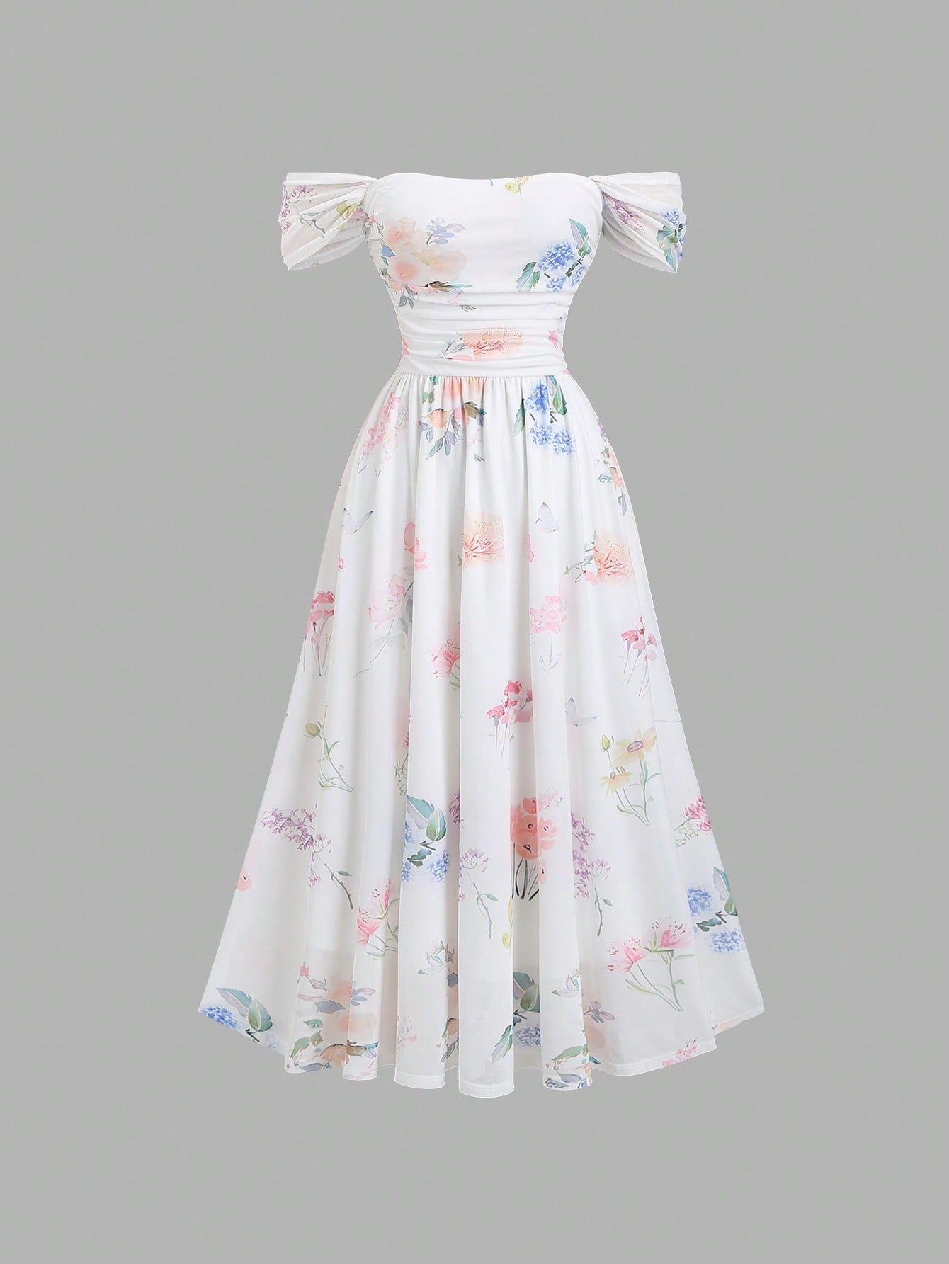 Step into a whimsical garden with the Parisian Petal Asymmetric Dress. Adorned with delicate ditsy florals and a charming ruched waist, this dress flatters your silhouette while adding a touch of playful princess magic. Its asymmetric hem dances with every step, making it perfect for those who love a flirty, enchanting look. Embrace your inner charm and let this dress be your go-to for sunny days and special moments alike.