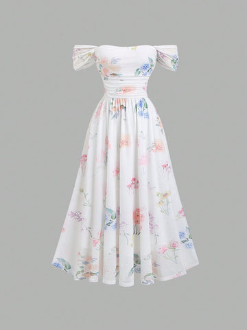 Step into a whimsical garden with the Parisian Petal Asymmetric Dress. Adorned with delicate ditsy florals and a charming ruched waist, this dress flatters your silhouette while adding a touch of playful princess magic. Its asymmetric hem dances with every step, making it perfect for those who love a flirty, enchanting look. Embrace your inner charm and let this dress be your go-to for sunny days and special moments alike.