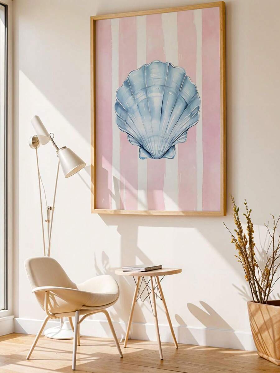 Bring a splash of seaside charm to any room with this pastel pink shell canvas art. Perfect for beach houses, dorms, or cozy bedrooms, it adds a gentle coastal vibe without the sand. Its soft hues and fun shell design brighten your space while keeping things calm and cheerful. Dive into a playful beachy feel right at home!