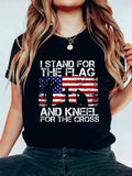 Show your pride with this playful women's round neck tee featuring the bold statement, 