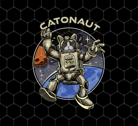 Perfect Catonaut, Astronaut Into The Moon, So Happy, Png For Shirts, Png Sublimation