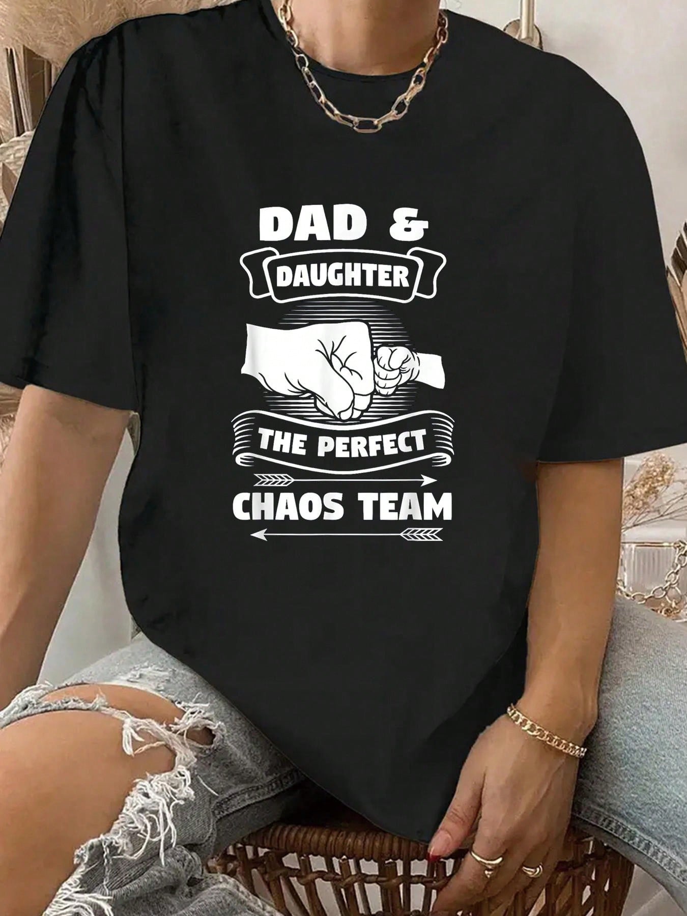 Gear up for some chaos with this 'Perfect Chaos Team' Dad and Daughter T-Shirt! The ideal Father-Daughter gift, this shirt brings a fun twist to your matching outfit game. Embrace the playful side of parenthood while showing off your strong bond with your child.