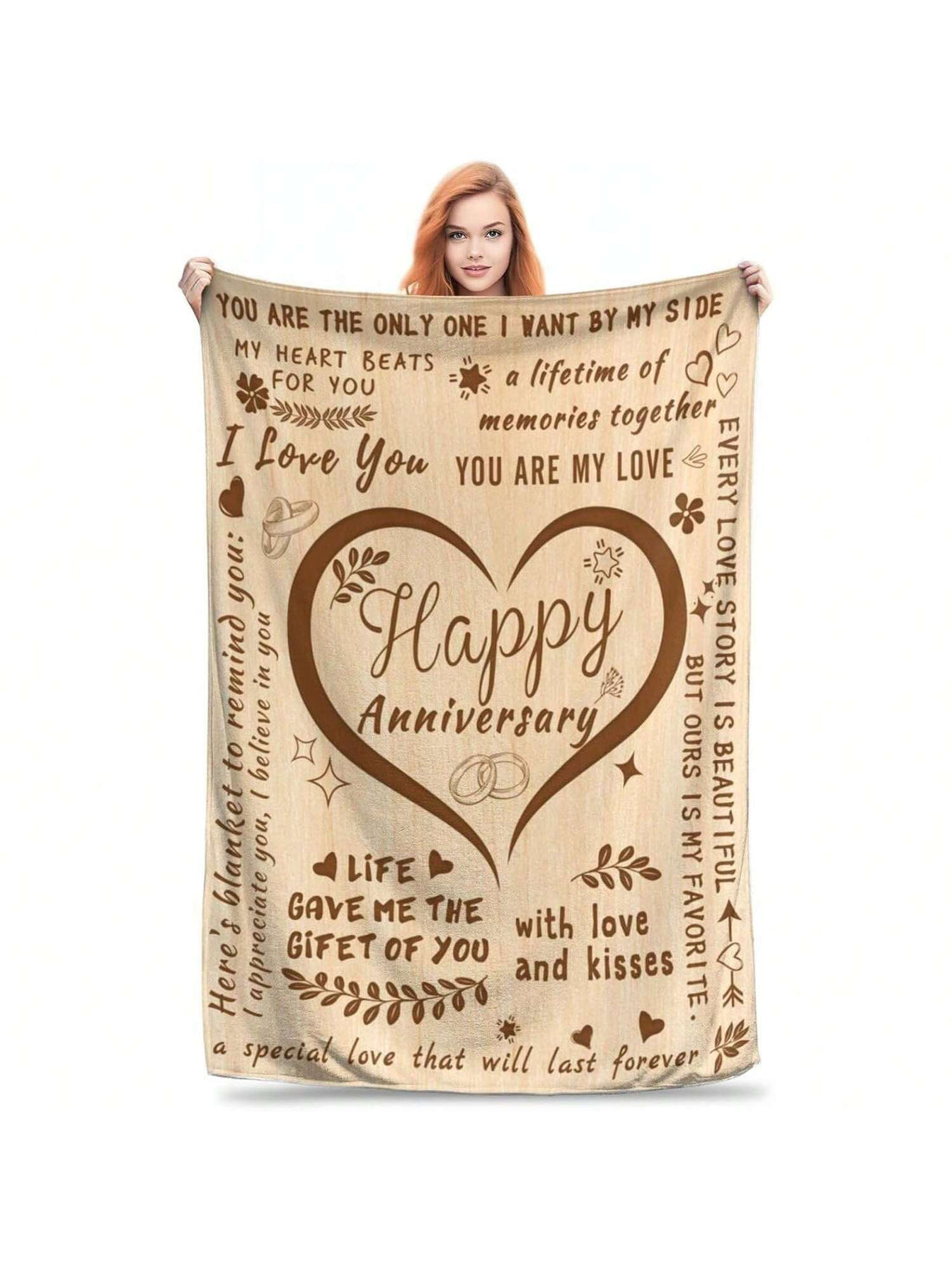 Wrap your love in warmth with this Personalized Romantic Plush Blanket, perfect for celebrating happy wedding anniversaries. Soft, cozy, and made just for couples, it’s the snuggly hug you can share on chilly nights. Add a personal touch to make your special moments even sweeter!