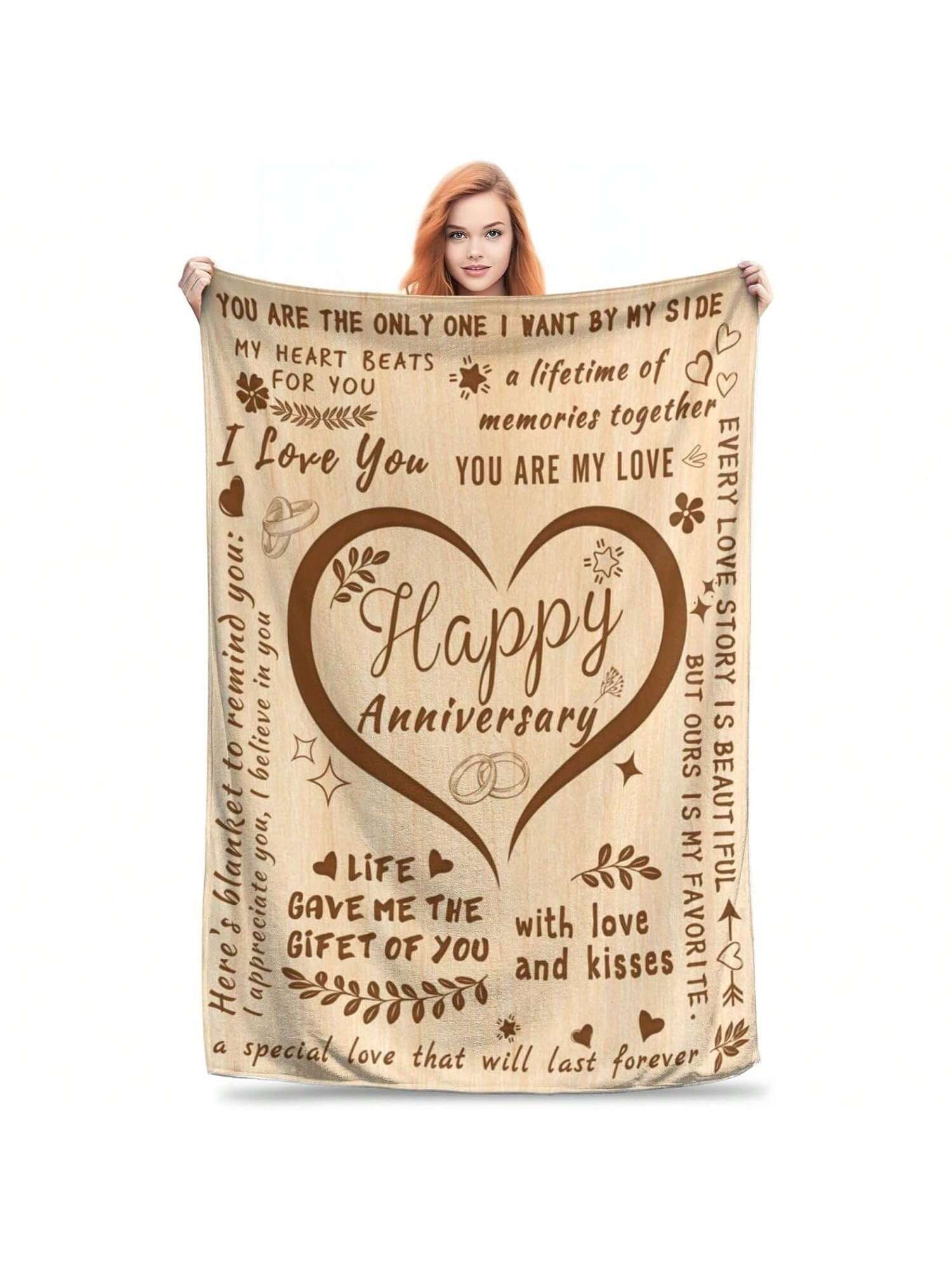 Wrap your love in warmth with this Personalized Romantic Plush Blanket, perfect for celebrating happy wedding anniversaries. Soft, cozy, and made just for couples, it’s the snuggly hug you can share on chilly nights. Add a personal touch to make your special moments even sweeter!