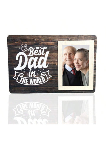 This personalized wooden photo frame is the perfect gift for Father's Day. Show your appreciation for dad with a unique and meaningful gift that can be cherished for years to come. Made with high-quality wood, this frame can be personalized with a special message or photo.