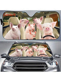 Keep your car cool and cute with our Pig Family Car Sun Shade. The adorable pig design makes for a stylish and unique car accessory. Perfect as a gift for mom and dad, this shade will protect your car's interior from harmful UV rays. Drive in comfort and style with our Pig Family Car Sun Shade.