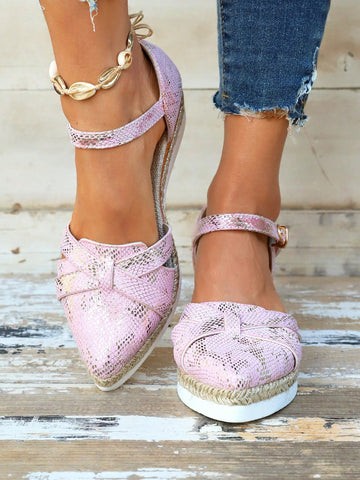 Elevate your style with our Pink Bowknot Lightweight Platform High Top Sandals. Designed for plus size women with wide feet, these stylish Roman shoes provide both fashion and functionality. With a lightweight platform and cute bowknot detail, these sandals are perfect for any occasion.