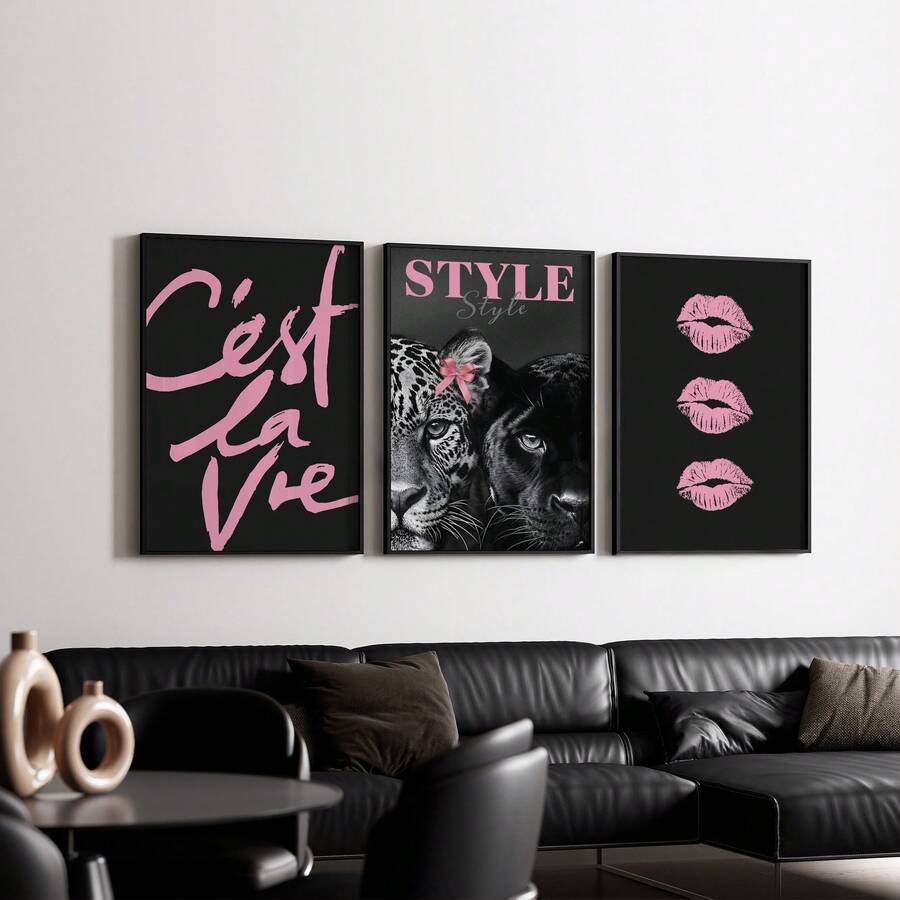 Colorful Beautiful Girl inspirational canvas with pink rainbow stripes