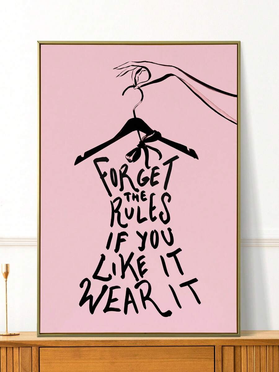 Pink Wear What You Love fashion canvas with clothing illustration