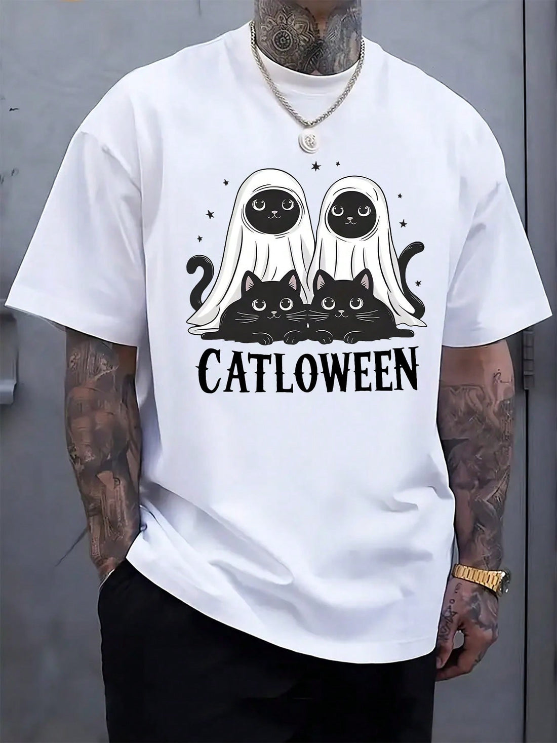 Bring some fun to your wardrobe with this Playful Black Cat Graphic T-Shirt for men. Featuring a charming black cat design, it’s ideal for Halloween vibes or casual summer days. Soft and comfortable, this tee adds a touch of whimsy to any outfit while keeping you cool and stylish all season long. Perfect for cat lovers who want to show off their playful side!