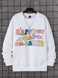 Introducing our Playful Family Duo: Matching Funny Letter Print Sweatshirts for Men! These sweatshirts are the perfect addition to your family's wardrobe, with a humorous twist. Made with comfortable material and a playful design, they're sure to bring joy and laughter to any outing. Get yours today!