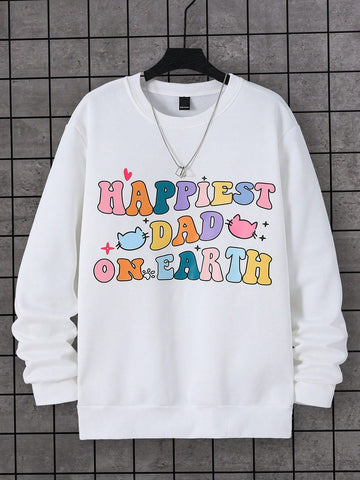 Introducing our Playful Family Duo: Matching Funny Letter Print Sweatshirts for Men! These sweatshirts are the perfect addition to your family's wardrobe, with a humorous twist. Made with comfortable material and a playful design, they're sure to bring joy and laughter to any outing. Get yours today!