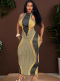 Step into summer with this playful plus size midi dress featuring vibrant yellow and black abstract color blocking. Perfect for festivals, vacations, or casual days out, its breezy fit keeps you comfortable while turning heads. Embrace bold style and easygoing charm wherever your adventures take you!