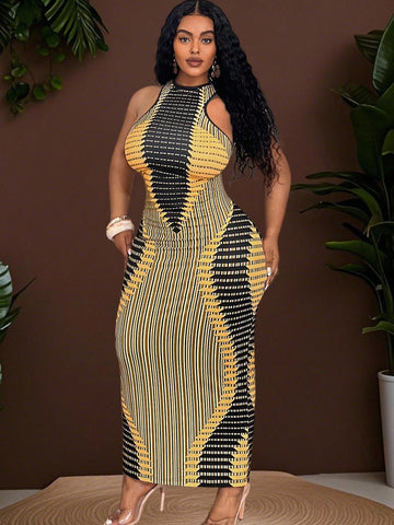 Step into summer with this playful plus size midi dress featuring vibrant yellow and black abstract color blocking. Perfect for festivals, vacations, or casual days out, its breezy fit keeps you comfortable while turning heads. Embrace bold style and easygoing charm wherever your adventures take you!