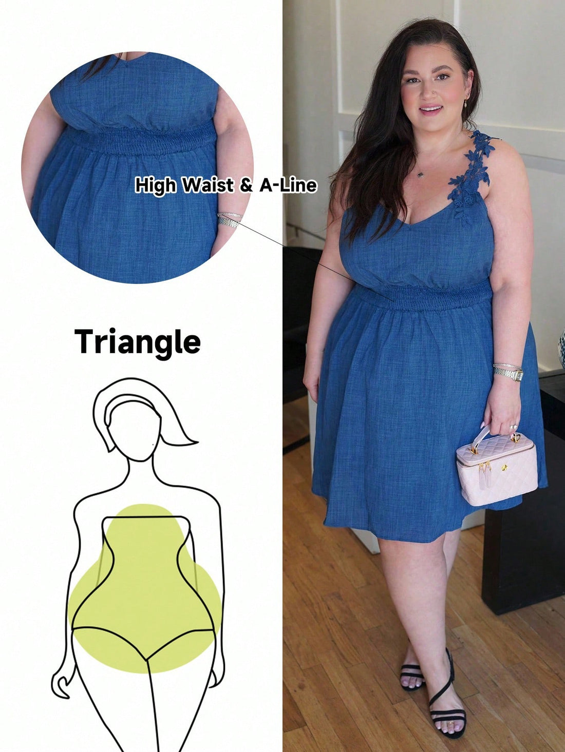 Escape to your next getaway in this charming blue A-line suspender dress designed with you in mind! The flattering A-line silhouette gracefully skims your curves, making it an ideal choice for pear and triangle body shapes. Adjustable suspenders add a fun, vintage-inspired touch while ensuring the perfect fit. Crafted for comfort and style, this casual dress transitions effortlessly from beachside strolls to sunset dinners. Available in plus sizes, it's your new vacation essential that celebrates your figur