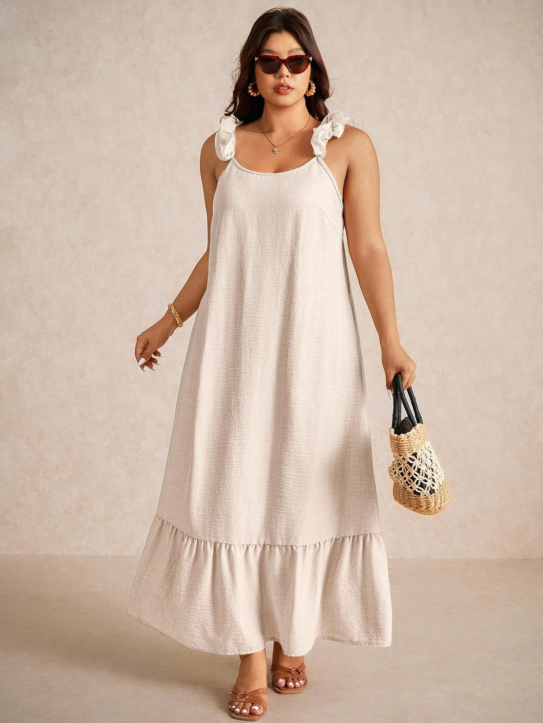 Twirl into the season with this charming plus-size A-line dress that's equal parts elegant and easy-breezy. The delicate floral lace detailing adds a touch of romance, while the relaxed silhouette flatters and moves with you. Perfect for holiday gatherings, casual brunches, or whenever you want to feel effortlessly put-together. Slip it on, feel fabulous, and let the compliments flow!