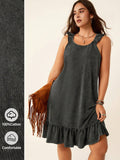 Embrace sunny days in this playful plus size holiday dress featuring a flirty ruffle hem that dances with every step. Its breezy boho style is perfect for summer celebrations like graduations, birthdays, and festivals. Comfortable and effortlessly chic, it’s your go-to for turning heads while staying cool and carefree.
