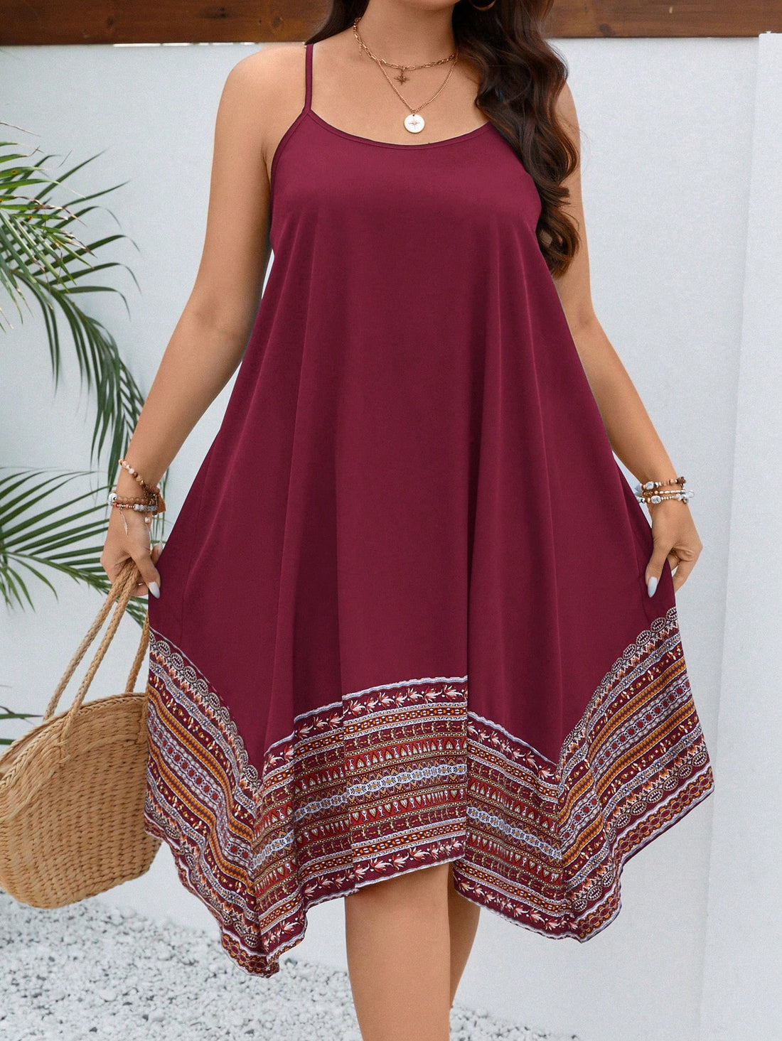 Celebrate your curves in this playful plus size color block flared dress! Featuring flirty straps and a fun, flowing silhouette, it’s your go-to for graduations, summer days, and festival vibes. Bright, bold blocks of color add a cheerful pop, while the comfortable fit lets you dance and shine all day long. Step out with confidence and a splash of joy!