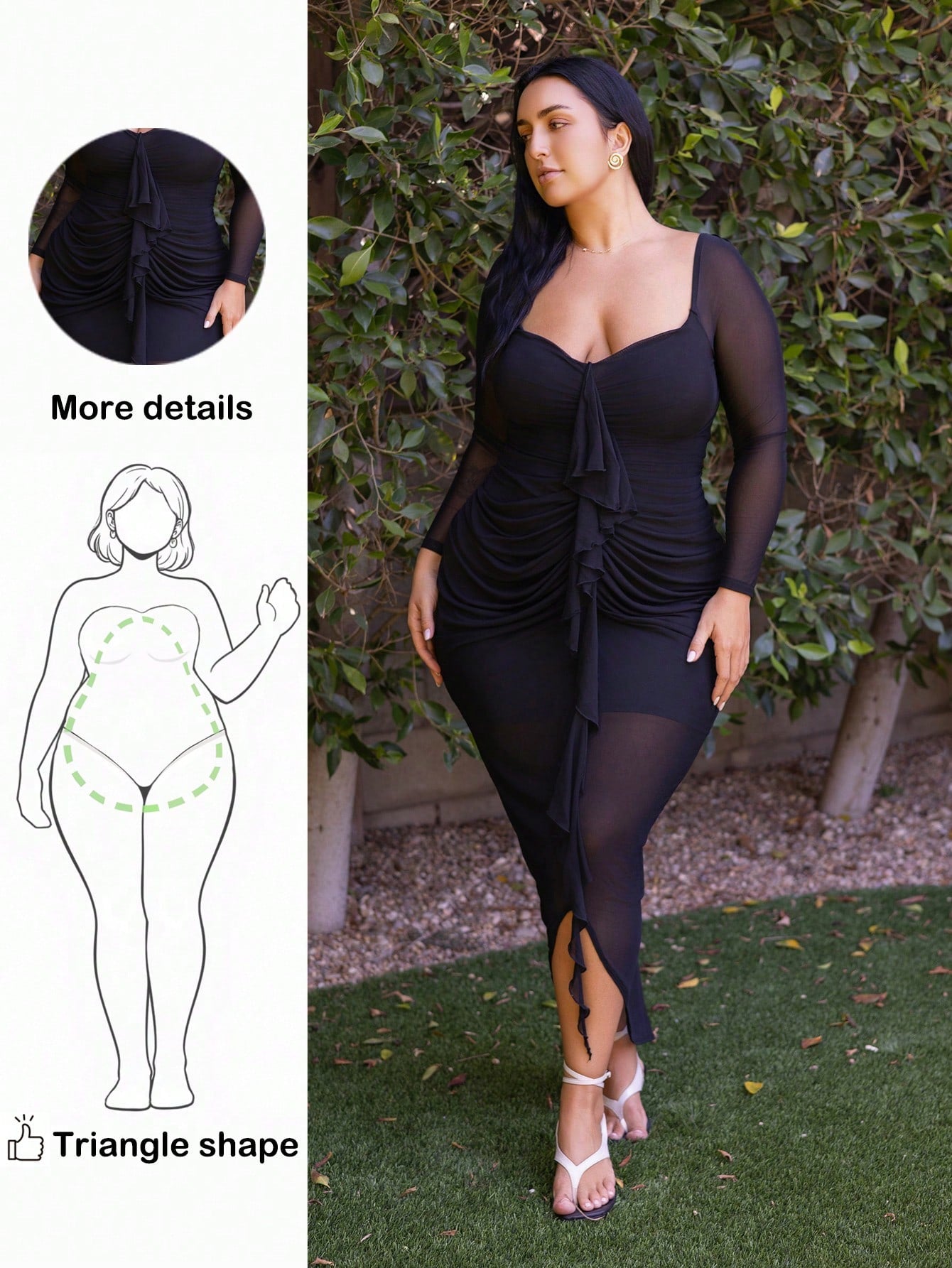 Turn heads at your next spring or summer celebration in this stunning red bodycon dress! The sweetheart neckline flatters your figure while delicate ruffle details add a touch of flirty charm. Designed for plus-size curves, this dress hugs you in all the right places, giving you confidence and elegance for any gathering. Whether it's a garden party, wedding, or night out with friends, you'll feel absolutely fabulous. Slip it on and let your personality shine as bright as that gorgeous red hue!