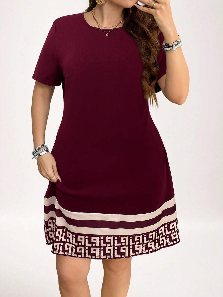 Step into autumn with flair in this Plus Size Fall Casual Dress, featuring fun stripes and lively geometric prints. Designed for comfort and style, it’s perfect for laid-back days or casual outings. Embrace cozy chic vibes and celebrate your curves with a dress that’s as playful as the season!