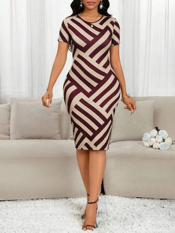 Step into summer with confidence and style in this Plus Size Geometric Printed Mid-Length Dress. Perfectly balancing business savvy and casual charm, its fun geometric patterns bring a playful twist to your wardrobe. The mid-length cut offers comfortable movement while keeping things polished, making it your go-to for both office meetings and weekend brunches. Embrace vibrant vibes and effortless elegance all season long!
