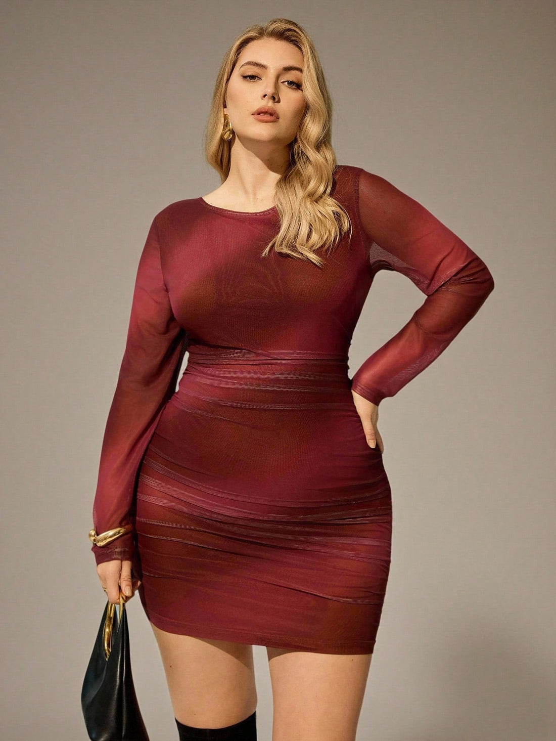 Turn heads in this show-stopping plus-size bodycon mini dress featuring mesmerizing gradient tie-dye patterns perfect for the season. The sleek, form-fitting silhouette channels Y2K baddie energy while the vibrant color transitions add instant personality to your look. Whether you're hitting a concert, celebrating at a wedding, or dancing through party season, this dress delivers confidence and style. The mini length keeps things flirty and fun, while the premium fabric hugs you in all the right ways. Dress