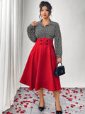 Swoon-worthy vintage vibes meet modern comfort in this plus-size stunner! The bold red and black heart print brings retro romance to life, while the high-waist A-line silhouette flatters every curve with timeless elegance. Perfect for date nights, special occasions, or whenever you want to feel absolutely fabulous. This dress celebrates your style with confidence and charm—because looking good should always feel this good.